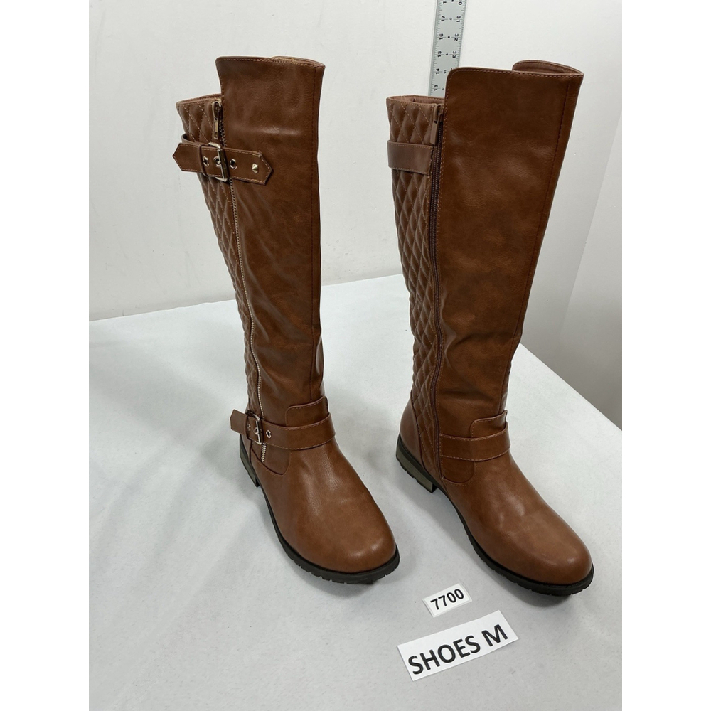 Woman’s Excellent Condition Forever Quilted Knee High Riding Boots 10 Tan